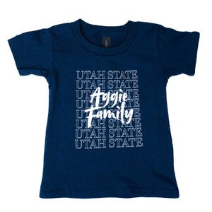 Youth Utah State Aggie Family T-Shirt navy